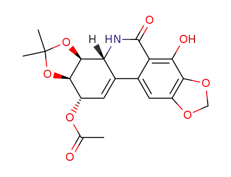 (3a<i>S</i>)-12<i>c</i>-acetoxy-6-hydroxy-2,2-dimethyl-(3a<i>r</i>,3b<i>t</i>,12a<i>c</i>)-3b,4,12,12a-tetrahydro-3a<i>H</i>-bis[1,3]dioxolo[4,5-<i>c</i>;4',5'-<i>j</i>]phenanthridin-5-one