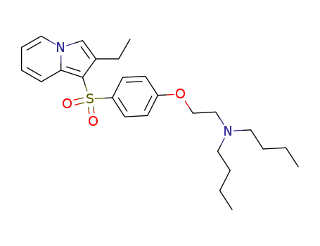 Molecular Structure of 138697-51-5 (1-Butanamine,
N-butyl-N-[2-[4-[(2-ethyl-1-indolizinyl)sulfonyl]phenoxy]ethyl]-)
