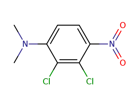 Molecular Structure of 97203-10-6 (Benzenamine, 2,3-dichloro-N,N-dimethyl-4-nitro-)