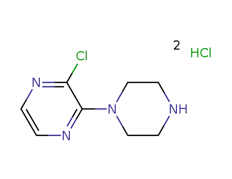 Molecular Structure of 66522-30-3 (2-Chloro-3-(piperazin-1-yl)pyrazine hydrochloride)