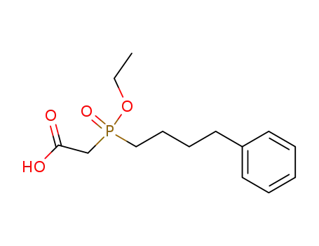 Molecular Structure of 83623-46-5 (Acetic acid, [ethoxy(4-phenylbutyl)phosphinyl]-)