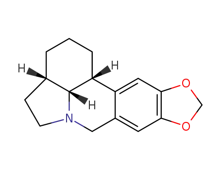Molecular Structure of 63814-03-9 ((3aS,12bR,12cR)-2,3,3a,4,5,7,12b,12c-octahydro-1H-[1,3]dioxolo[4,5-j]pyrrolo[3,2,1-de]phenanthridine)