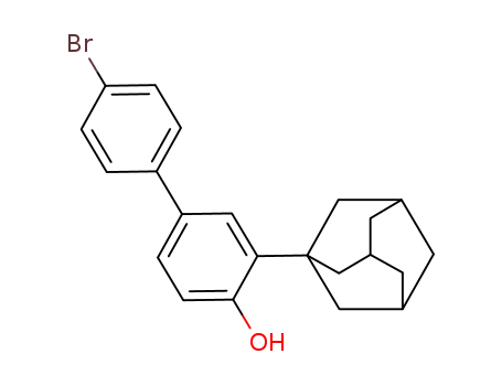 Molecular Structure of 496868-80-5 (3-(AdaMantan-1-yl)-4'-broMobiphenyl-4-ol)