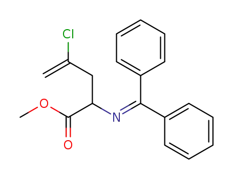 Molecular Structure of 119825-59-1 (methyl 2(diphenyl methylene)amino 4-chloro 4-pentenoate)
