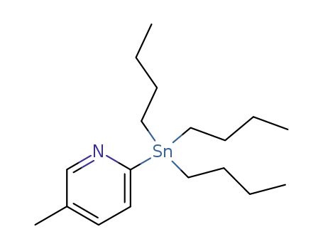 Molecular Structure of 189195-41-3 (5-METHYL-2-(TRIBUTYLSTANNYL)PYRIDINE, 96%)