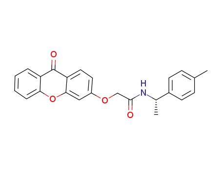 Molecular Structure of 1542743-76-9 ((S)-2-((9-oxo-9H-xanthen-3-yl)oxy)-N-(1-(p-tolyl)ethyl)acetamide)