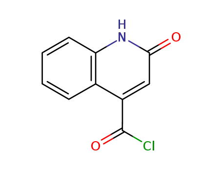 Molecular Structure of 57659-08-2 (2-Hydroxyquinoline-4-formylchloride)