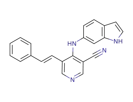 4-(1H-indol-6-ylamino)-5-[(E)-2-phenylvinyl]nicotinonitrile