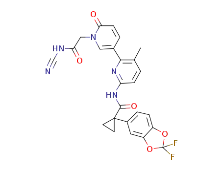 N-(6-(1-(2-cyanamido-2-oxoethyl)-6-oxo-1,6-dihydropyridin-3-yl)-5-methylpyridin-2-yl)-1-(2,2-difluorobenzo[d][1,3]dioxol-5-yl)cyclopropanecarboxamide