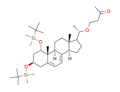 4-{(S)-1-[(1S,3R,9S,10R,13S,14R)-1,3-Bis-(tert-butyl-dimethyl-silanyloxy)-10,13-dimethyl-2,3,4,9,10,11,12,13,14,15,16,17-dodecahydro-1H-cyclopenta[a]phenanthren-17-yl]-ethoxy}-butan-2-one