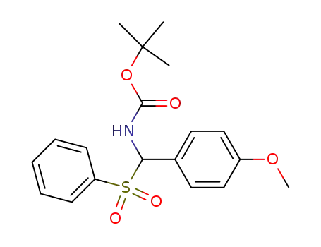 Molecular Structure of 741259-87-0 ([(4-Methoxyphenyl)(phenylsulfonyl) methyl]carbamic acid tert-butyl ester)