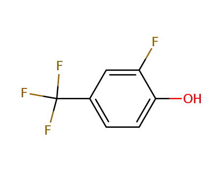 Molecular Structure of 77227-78-2 (2-FLUORO-4-(TRIFLUOROMETHYL)PHENOL)