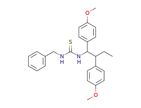 Molecular Structure of 76289-21-9 (3-benzyl-1-[1,2-bis(4-methoxyphenyl)butyl]thiourea)