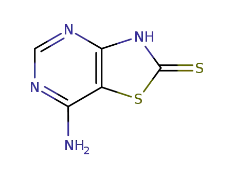 Molecular Structure of 122970-55-2 (7-aminothiazolo<4,5-d>pyrimidine-2(3H)-thione)