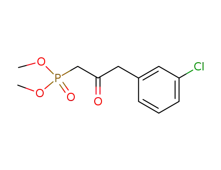 Molecular Structure of 346672-52-4 (Phosphonic acid, [3-(3-chlorophenyl)-2-oxopropyl]-, dimethyl ester)