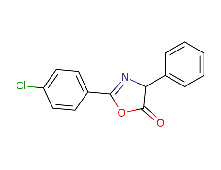 Molecular Structure of 22887-57-6 (5(4H)-Oxazolone,  2-(4-chlorophenyl)-4-phenyl-)