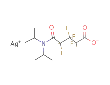 Molecular Structure of 920275-43-0 (Pentanoic acid,
5-[bis(1-methylethyl)amino]-2,2,3,3,4,4-hexafluoro-5-oxo-, silver(1+) salt
(1:1))