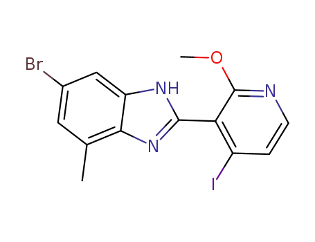 1H-Benzimidazole, 6-bromo-2-(4-iodo-2-methoxy-3-pyridinyl)-4-methyl-