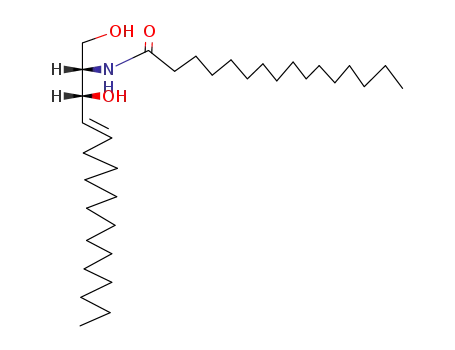 Molecular Structure of 74743-19-4 (Hexadecanamide,
N-[(1S,2S,3E)-2-hydroxy-1-(hydroxymethyl)-3-heptadecenyl]-)