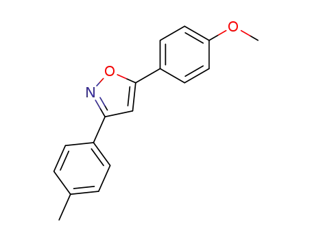 Molecular Structure of 37613-33-5 (Isoxazole, 5-(4-methoxyphenyl)-3-(4-methylphenyl)-)