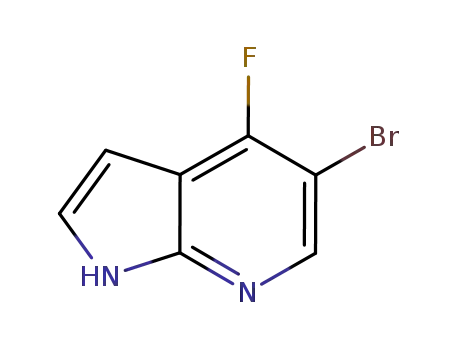 Molecular Structure of 1172067-95-6 (5-Bromo-4-fluoro-7-azaind...)