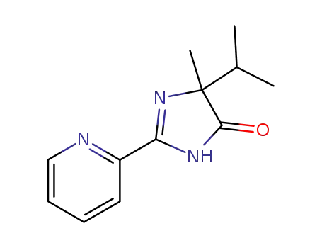 Molecular Structure of 81335-74-2 (4H-Imidazol-4-one,
1,5-dihydro-5-methyl-5-(1-methylethyl)-2-(2-pyridinyl)-)