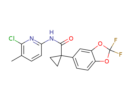 N-(6-chloro-5-methylpyridin-2-yl)-1-(2,2-difluorobenzo[d][1,3]dioxol-5-yl)cyclopropane-1-carboxamide