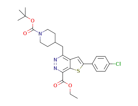 2-(4-chlorophenyl)-4-(N-Boc-4-piperidinemethyl)-thieno[2,3-d]pyridazinyl-7-ethyl formate