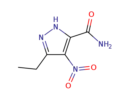Molecular Structure of 215298-73-0 (3-ETHYL-4-NITRO-1H-PYRAZOLE-5-CARBOXAMIDE)