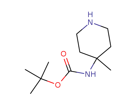 Molecular Structure of 163271-08-7 (tert-Butyl (4-methylpiperidin-4-yl)carbamate)