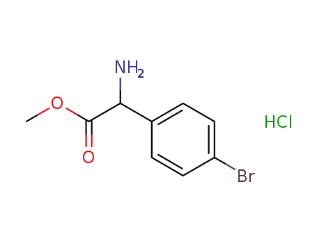 Molecular Structure of 42718-20-7 (METHYL 2-AMINO-2-(4-BROMOPHENYL)ACETATE HYDROCHLORIDE)