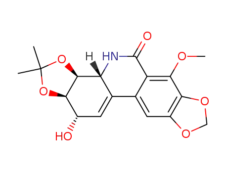 (3a<i>S</i>)-12<i>c</i>-hydroxy-6-methoxy-2,2-dimethyl-(3a<i>r</i>,3b<i>t</i>,12a<i>c</i>)-3b,4,12,12a-tetrahydro-3a<i>H</i>-bis[1,3]dioxolo[4,5-<i>c</i>;4',5'-<i>j</i>]phenanthridin-5-one