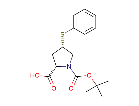 1,2-Pyrrolidinedicarboxylic acid, 4-(phenylthio)-, 1-(1,1-dimethylethyl)
ester, (2S,4S)-