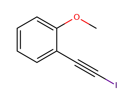 Molecular Structure of 1208500-32-6 (1-(2-iodoethynyl)-2-methoxybenzene)