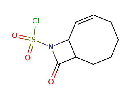 Molecular Structure of 24571-94-6 (9-Azabicyclo[6.2.0]dec-6-ene-9-sulfonyl chloride, 10-oxo-)