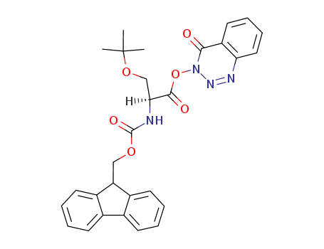 Carbamic acid,[(1S)-1-[(1,1-dimethylethoxy)methyl]-2-oxo-2-[(4-oxo-1,2,3-benzotriazin-3(4H)-yl)oxy]ethyl]-,9H-fluoren-9-ylmethyl ester (9CI)