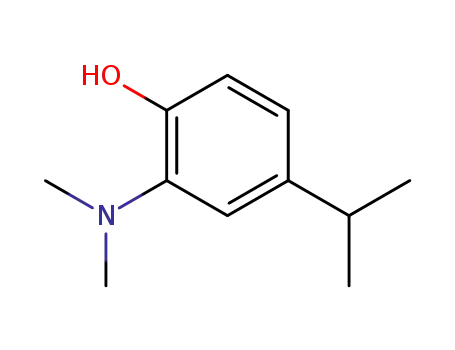 Molecular Structure of 857629-76-6 (2-Dimethylamino-4-isopropyl-phenol)