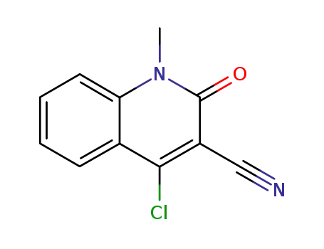 Molecular Structure of 150617-68-8 (3-Quinolinecarbonitrile, 4-chloro-1,2-dihydro-1-methyl-2-oxo-)