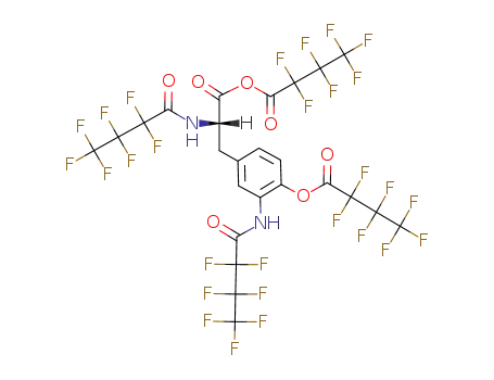 Molecular Structure of 725726-11-4 (2,2,3,3,4,4,4-Heptafluoro-butyric acid 2-(2,2,3,3,4,4,4-heptafluoro-butyrylamino)-4-[(S)-2-(2,2,3,3,4,4,4-heptafluoro-butyrylamino)-3-(2,2,3,3,4,4,4-heptafluoro-butyryloxy)-3-oxo-propyl]-phenyl ester)