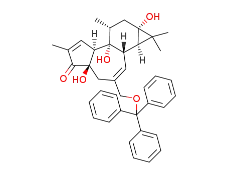 Molecular Structure of 1262389-74-1 (C<sub>20</sub>-O-trityl-prostratin-ol)