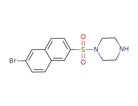 Molecular Structure of 207798-96-7 (1-(6-bromonaphthalene-2-sulfonyl)piperazine)