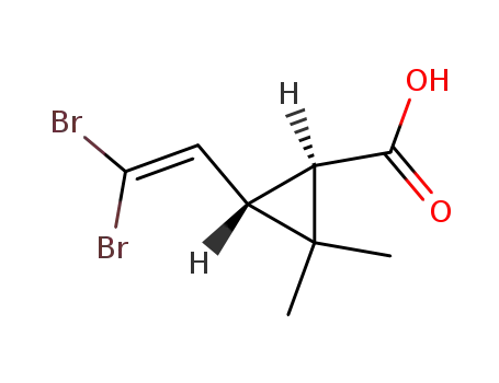 Cyclopropanecarboxylic acid, 3-(2,2-dibromoethenyl)-2,2-dimethyl-,
(1R,3S)-
