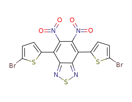 Molecular Structure of 1000000-27-0 (4,7-bis(5-bromothiophen-2-yl)-5,6-dinitrobenzo[c][1,2,5]thiadiazole)