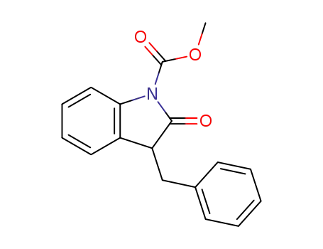 Molecular Structure of 1161949-48-9 (methyl 3-benzyl-2-oxoindoline-1-carboxylate)
