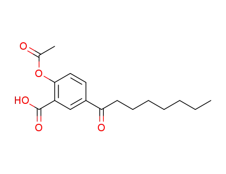 Molecular Structure of 106393-52-6 (2-acetoxy-5-octanoylbenzoic acid)
