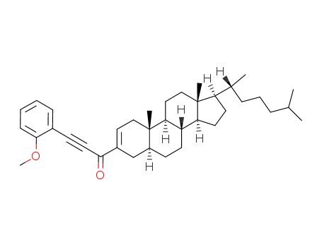 1-[(5S,8R,9S,10S,13R,14S,17R)-17-((R)-1,5-Dimethyl-hexyl)-10,13-dimethyl-4,5,6,7,8,9,10,11,12,13,14,15,16,17-tetradecahydro-1H-cyclopenta[a]phenanthren-3-yl]-3-(2-methoxy-phenyl)-propynone