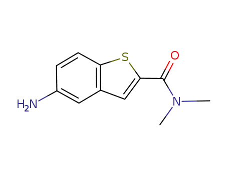 Molecular Structure of 832103-01-2 (5-amino-N,N-dimethyl-1-benzothiophene-2-carboxamide)