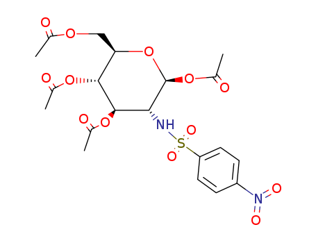 Glucopyranose,2-deoxy-2-(p-nitrobenzenesulfonamido)-, 1,3,4,6-tetraacetate, b-D- (8CI) cas  10043-45-5