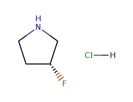 Molecular Structure of 136725-53-6 ((R)-(-)-3-FLUOROPYRROLIDINE HYDROCHLORIDE)