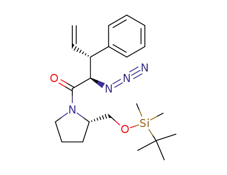 (2R,3R)-2-azido-3-phenyl-4-pentenoic acid (2S-(tert-butyldimethylsilyloxymethyl)pyrrolidinyl) amide